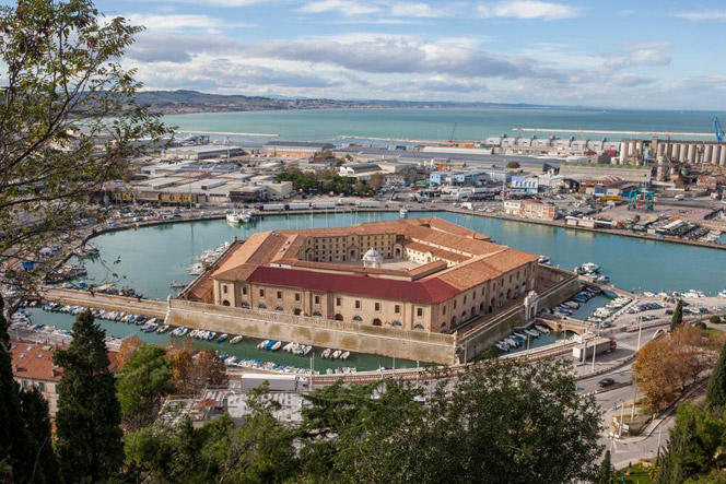 Which is the latitude and longitude of Ancona?